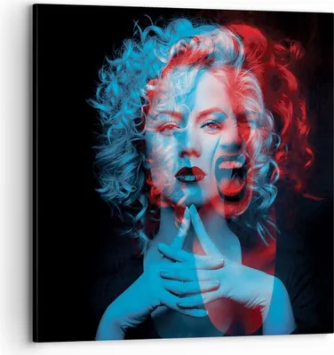 Produktbild von Bild auf Leinwand - Leinwandbild - Einteilig - Schwarz Frau Emotionen - 70x70cm - Wand Bild - Wanddeko - Wandbilder - Leinwanddruck - Bilder - Wanddekoration - Leinwand bilder - AC70x70-4472