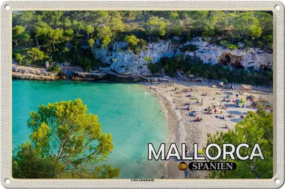 Produktbild von Blechschild Reise 30x20cm Mallorca Spanien Cala Llombards Bucht