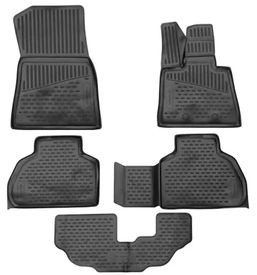 Gummi Fußmatten Set für BMW X7 G07, Bj. 2019-, 5-teilig, schwarz