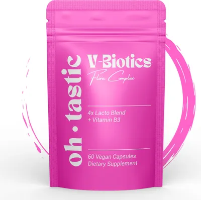 Produktbild von ohtastic V-Biotics Vaginal Probiotics - Milchsäurebakterien für Scheide, Milchsäurekur gegen Bakterielle Vaginose, Scheidenflora mit Milchsäure