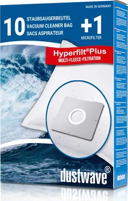 Produktbild von Dustwave® 10 Staubsaugerbeutel für Emerio VE-110452.2 - hocheffizient mit Hygieneverschluss -   Germany