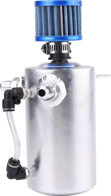 Zdjęcie produktu dla 0,5 l uniwersalny aluminiowy zbiornik na olej silnikowy do samochodu z filtrem odpowietrzającym