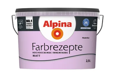 Produktbild von Alpina Farbrezepte Wandfarbe matt 2,5 L Farbwahl, Alpina Farbrezepte Farbwahl:Fliederfest