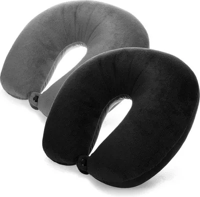 Produktbild von Famanu Nackenkissen Komfortabeles Reiskissen - Grau + Schwarz