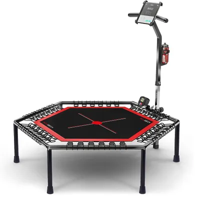 Immagine prodotto di Boudech - Trampolino elastico crossfit per allenamento fitness funzionale con contasalti portacellulare e portabevande