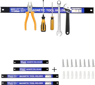 Produktbild von CCLIFE 4tlg Magnetleiste Werkzeug 37cm & 23cm 13KG Magnetschiene Magnetisch Werkzeugleiste für Werkstatt