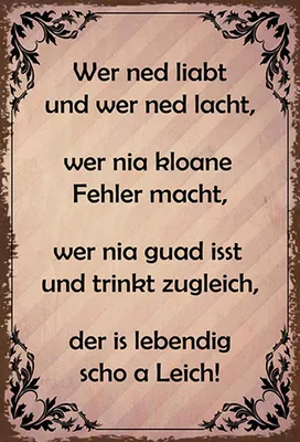 Produktbild von vianmo Holzschild 30x20 cm wer ned liabt und lacht Spruch Zitat