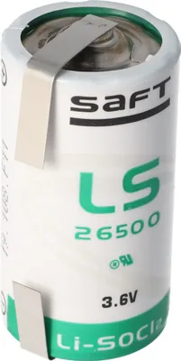 Produktbild von SAFT LS26500 Lithium Batterie Li-SOCI2, C-Size mit Lötfahne U-Form