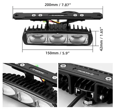 Imagen del producto de Luz trasera LED impermeable para ATV Quad, con soporte de aluminio, grado de protección IP67, fácil de instalar