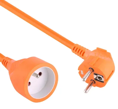 Produktbild von Electraline 20857047 F Garten-Verlängerungskabel mit Klappdeckel, 16 A, 20 m, Orange