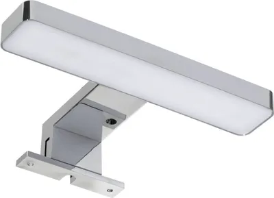Produktbild von FACKELMANN LED-Aufsatzleuchte FINN für Spiegel / Maße (B x H x T): ca. 20 x 4,5 x 12 cm / hochwertige LED-Leuchte fürs Badezimmer und WC / Farbe: Silber /  / Breite: 20 cm