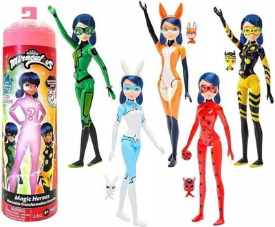 Obrázok produktu pre Zázračné prekvapenie transformácie bábiky Marinette Ladybird a čiernej mačky Playmates