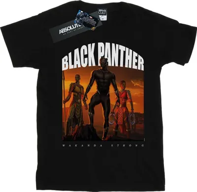 Produktbild von Marvel - "WakandaStrong" T-Shirt für Herren BI15888 (M) (Schwarz)