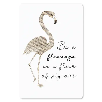 Produktbild von MuchoWow® Mauspad Mousepad Flamingo - Federn - Vogel 18x27 cm - Mousepads - Maus Mat - Pad - Mausunterlage
