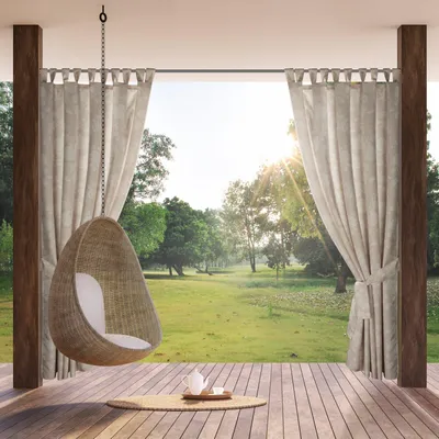 Zdjęcie produktu dla Wodoodporna zasłona tarasowa GARTEN 15 155X220 Pętle zapinane na rzepy