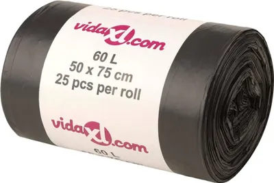 Produktbild von vidaXL Müllsäcke 250 Stk. Schwarz 60 L