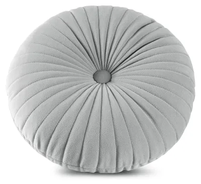 Produktbild von Dekokissen, samtig, rund, 40 cm Durchmesser, silberfarben