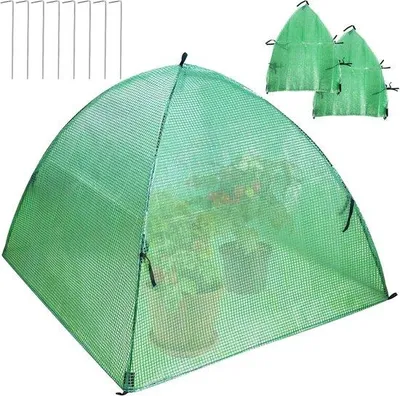 Produktbild von Famanu Insektenschutz für Pflanzen – 2 Stück, 56 cm x 56 cm, ideal für die Anzucht von Setzlingen und Kräutern