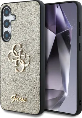Zdjęcie produktu dla Etui Guess Glitter Metal Logo do Samsung Galaxy S25 złoty