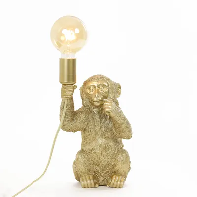 Produktbild von Light & Living - Tischleuchte Monkey - Gold - 20x19,5x34cm Tischlampe - Nachttischlampe, Wohnzimmer, Schlafzimmer
