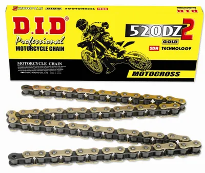 Productafbeelding van DID 520 aandrijfketting, type DZ2G&B, geschikt voor motorfietsen, crossmotoren, quads en enduromotoren