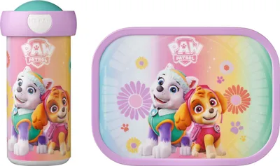 Produktbild von Mepal - Lunch-Set Campus - Lunch-Set für Kinder mit Verschlussbecher & Lunch Box - Lunch-Set für die Schule oder Unterwegs - Spülmaschinenfest & BPA-frei - 300 ml + 750 ml - Paw Patrol Girls