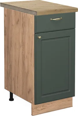 Obrázok produktu pre Kuchynská spodná skrinka Vicco Fame-Line Zelený a zlatý vidiecky dom 40 cm , AP Oak, Model 46501