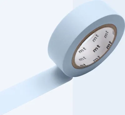 Produktbild von Dekoratives Klebeband einfarbig pastellfarben - Blau - 1,5 cm x 7 m