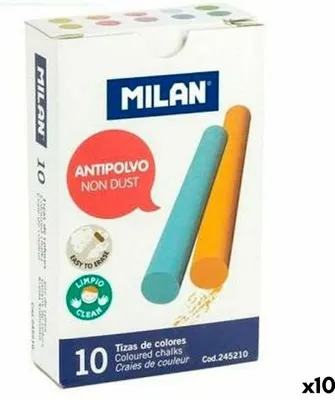 Image de Pièce Craie Milan Coloré (10 pièces)