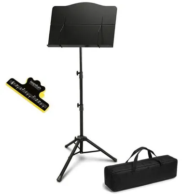 Image de Pupitre keepdrum MUS024 avec sacoche et pince à partitions