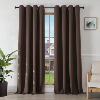 Zdjęcie produktu dla Rolety zaciemniające – ochrona przed upałem – 2 sztuki – kolor czekoladowy – 260 x 140 cm