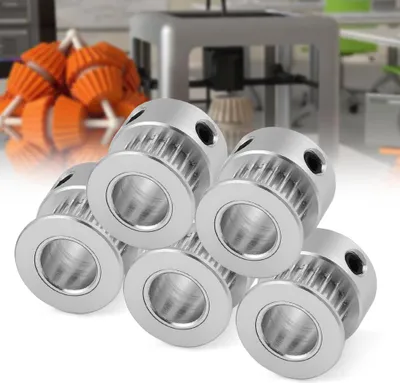 Zdjęcie produktu dla Koło pasowe z synchronicznym paskiem zębatym wykonane ze stopu aluminium, 20 zębów, średnica otworu 5 mm/8 mm, zastosowanie w drukarkach 3D (20 zębów 8 mm)