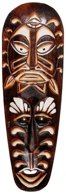 Sonnen-Wandmaske 50 cm, Holz, ethnisch, handgeschnitzt, Bali-Deko
