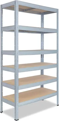 Produktbild von Pro 230x120x30 cm Schwerlastregal in verzinkt mit 6 Böden und 166 kg Traglast pro Boden