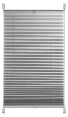 Produktbild von Sunlusso Plissee Klemmfix ohne Bohren – Faltrollo lichtdurchlässig & blickdicht – Hellgrau Crash, 70 x 220 cm