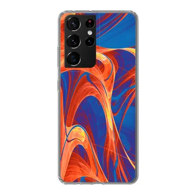 Produktbild von MuchoWow® Handyhülle Schutzhülle Hülle für Samsung Galaxy S21 Ultra Kunst - Wellen - Farbe - Psychedelisch Silikon Softcase Handy Hülle - Mobiltelefon