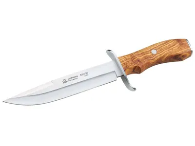 Zdjęcie produktu dla PUMA IP Nóż myśliwski CACHETERO, stal 1.4116, element parujący, rękojeść z drewna oliwnego, brązowa skórzana pochwa