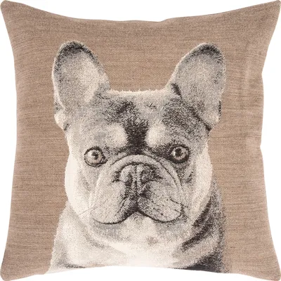 Produktbild von pad Kissenhülle Puppies 45 x 45 cm hellgrau Materialmix mit RV