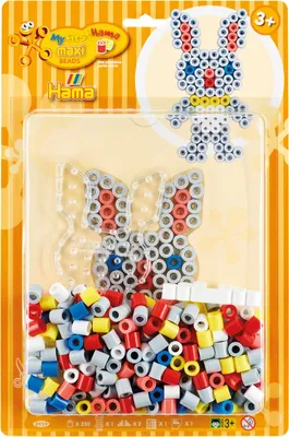 Produktbild von HAMA Bügelperlen maxi "Kaninchen" im Blister 250 Bügelperlen