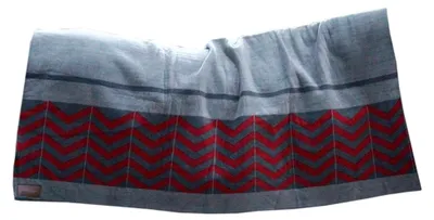 Produktbild von Schweißdecke - Schweres Fleece - Quadratisches Fischgrätenmuster Dunkelrot - 210x200