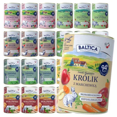 Produktbild von Baltica Mix-Geschmack Ohne Geflügel 24x400g Getreidefreies Nassfutter für Hunde