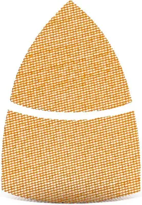 Produktbild von MENZER Ultranet Klett-Schleifgitter, 93 / 62 x 102 mm, f. Deltaschleifer, Weißes Edelkorund (25 Stk.) K80