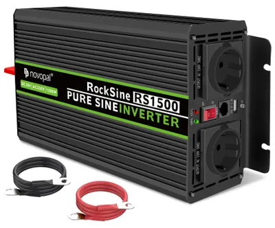 Obrázok produktu pre Menič s čistou sínusovou vlnou, 1500 W, 24 V, 2 zásuvky Schuko, USB porty