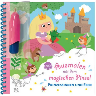 Produktbild von Arena Verlag Ausmalen mit dem magischen Pinsel – Prinzessinnen und Feen