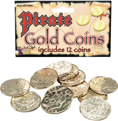 Produktbild von Goldene Piratenmünzen (12er Pack) Kostümzubehör
