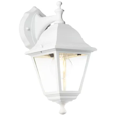 Produktbild von Außen Wandlampe, 31x14x19 cm, E27, max. 60 W, IP44, Metall/Glas, weiß