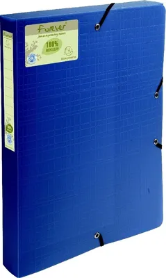 Immagine prodotto di Scatola per archiviazione Forever in PP riciclato, larghezza dorso 40 mm, blu, confezione da 8 pezzi