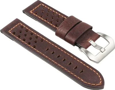 Produktbild von Uhrenarmband Leder braun gelocht atmungsaktiv 25789S, Stegbreite:20mm