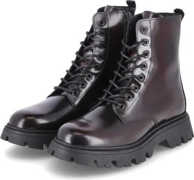 Produktbild von Apple of Eden Damen Stiefeletten/ Combat Boots ROMA 59 rot-schwarz  Größe: 42