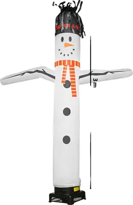Produktbild von Aufblasbarer Schneemann, 3m Höhe, Hochleistungsventilator, WEISS